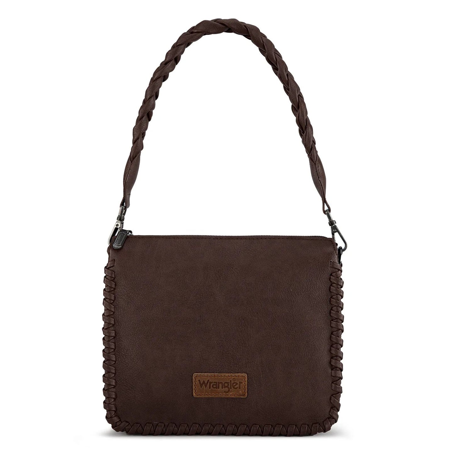 Wrangler Whipstitch Braided Strap Hobo/Crossbody Bag
