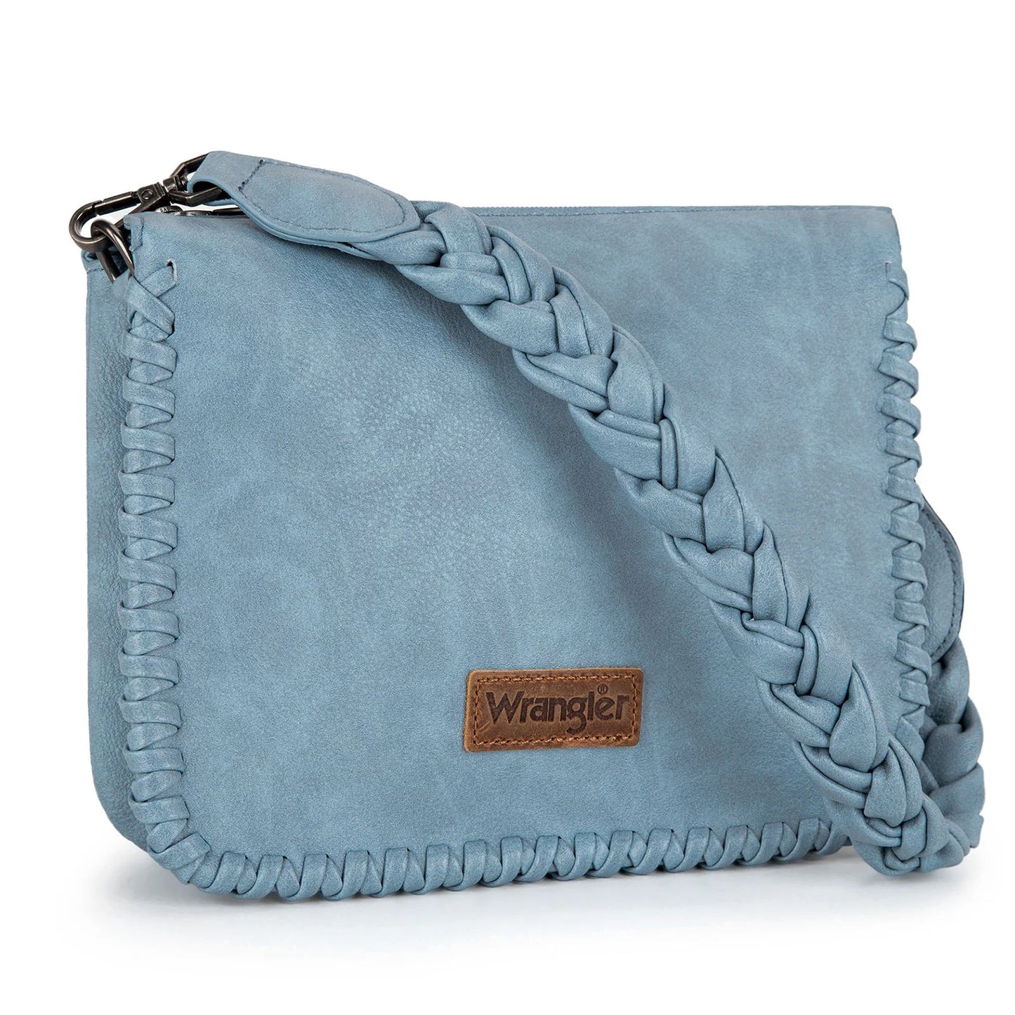 Wrangler Whipstitch Braided Strap Hobo/Crossbody Bag