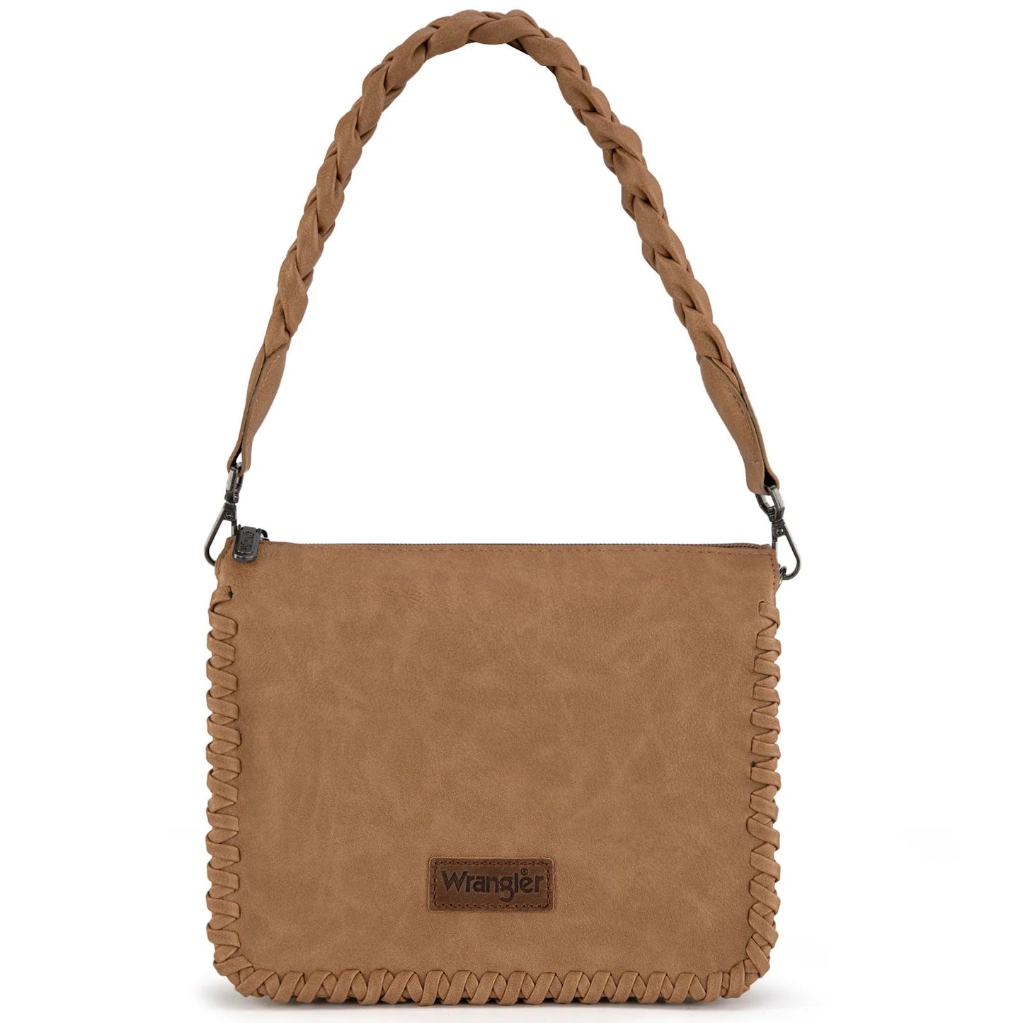 Wrangler Whipstitch Braided Strap Hobo/Crossbody Bag