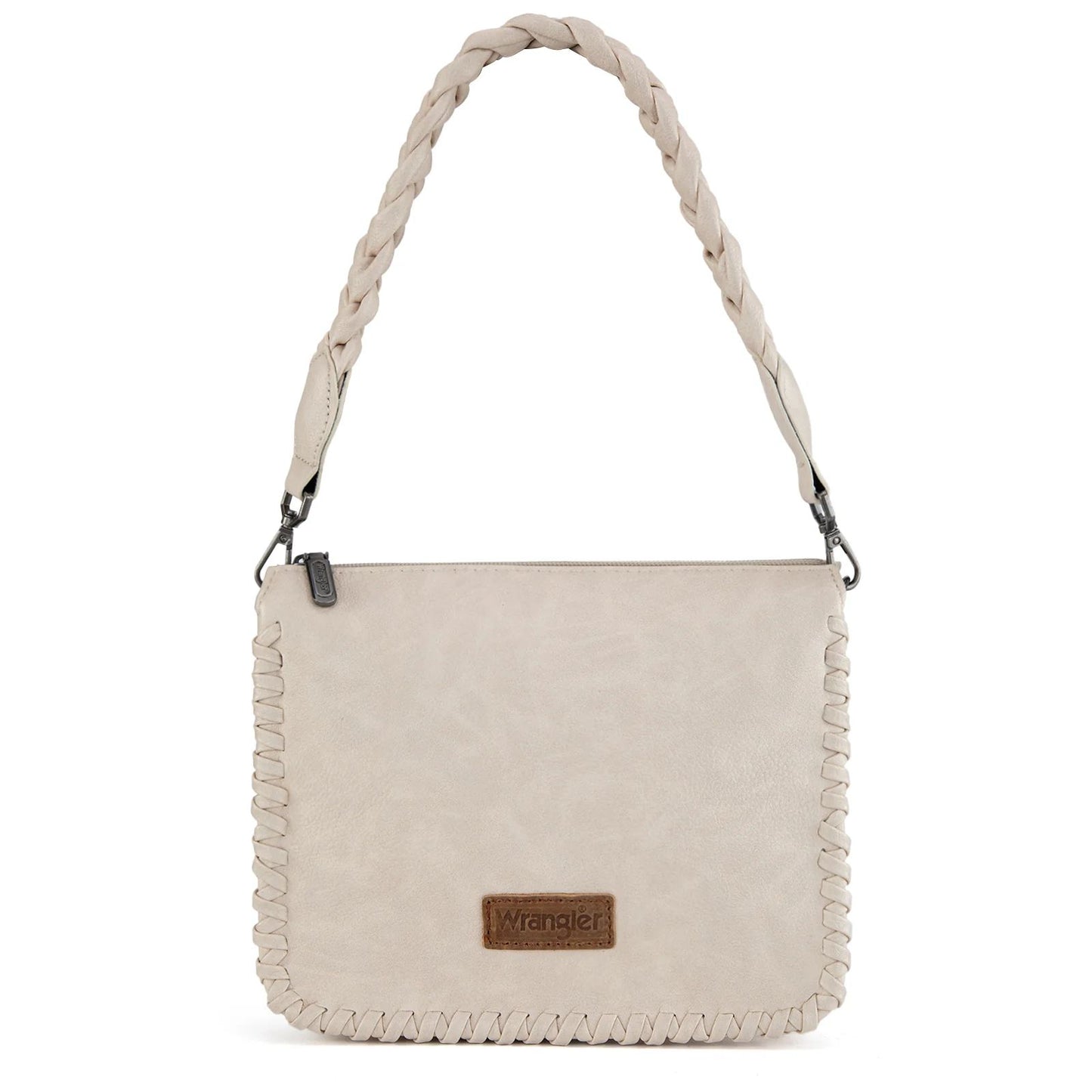 Wrangler Whipstitch Braided Strap Hobo/Crossbody Bag