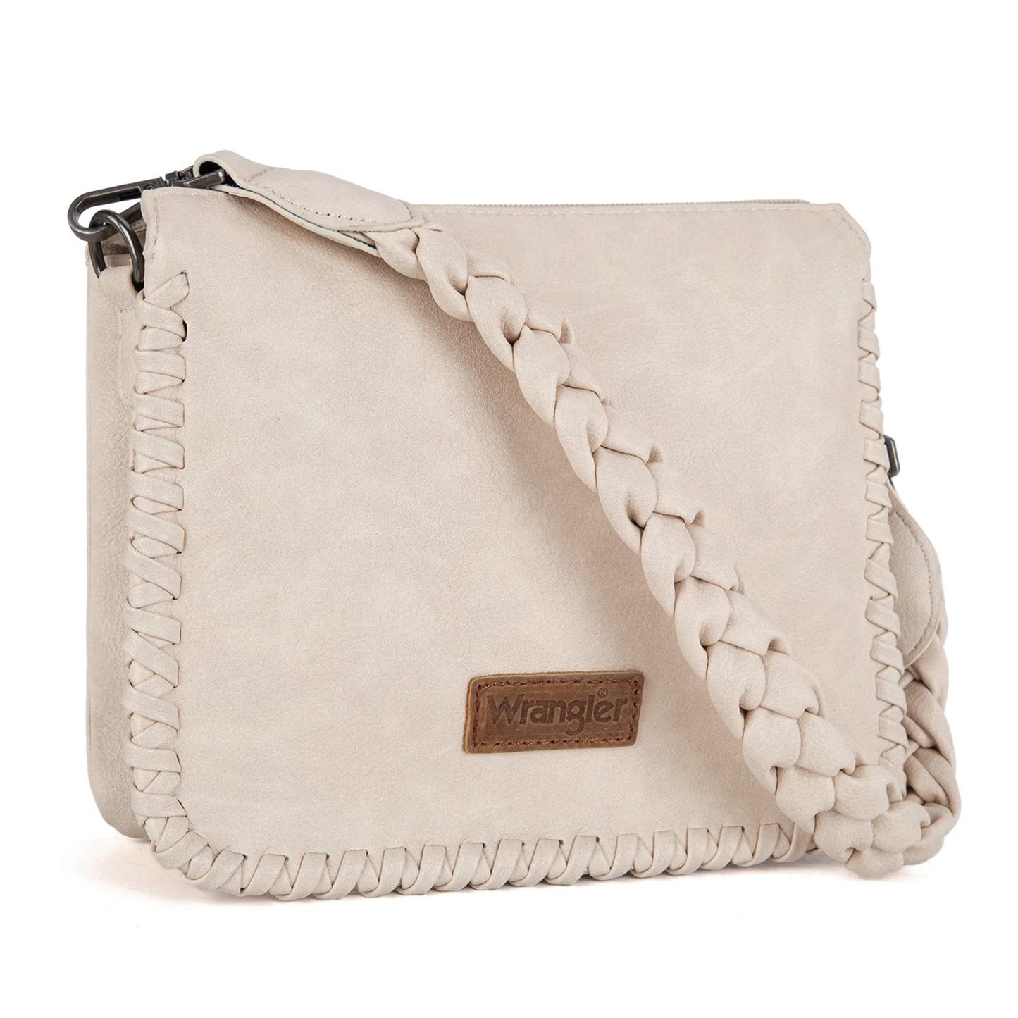 Wrangler Whipstitch Braided Strap Hobo/Crossbody Bag