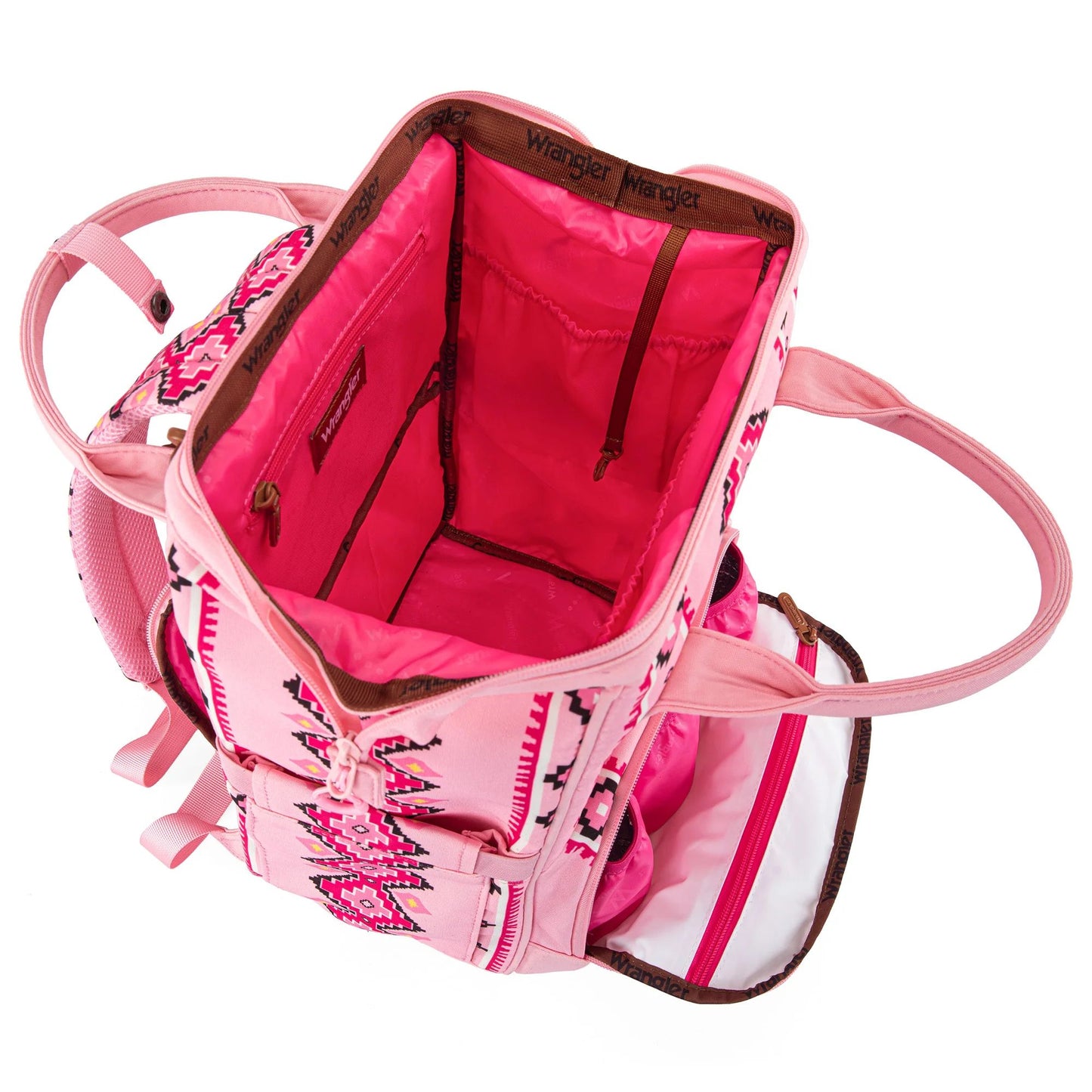 Wrangler Allover Aztec Dual Sided Backpack - Pink