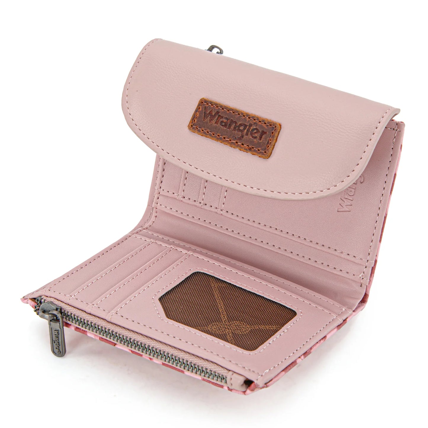 Wrangler Tri-Fold Wallet – Leopard & Pink Leopard