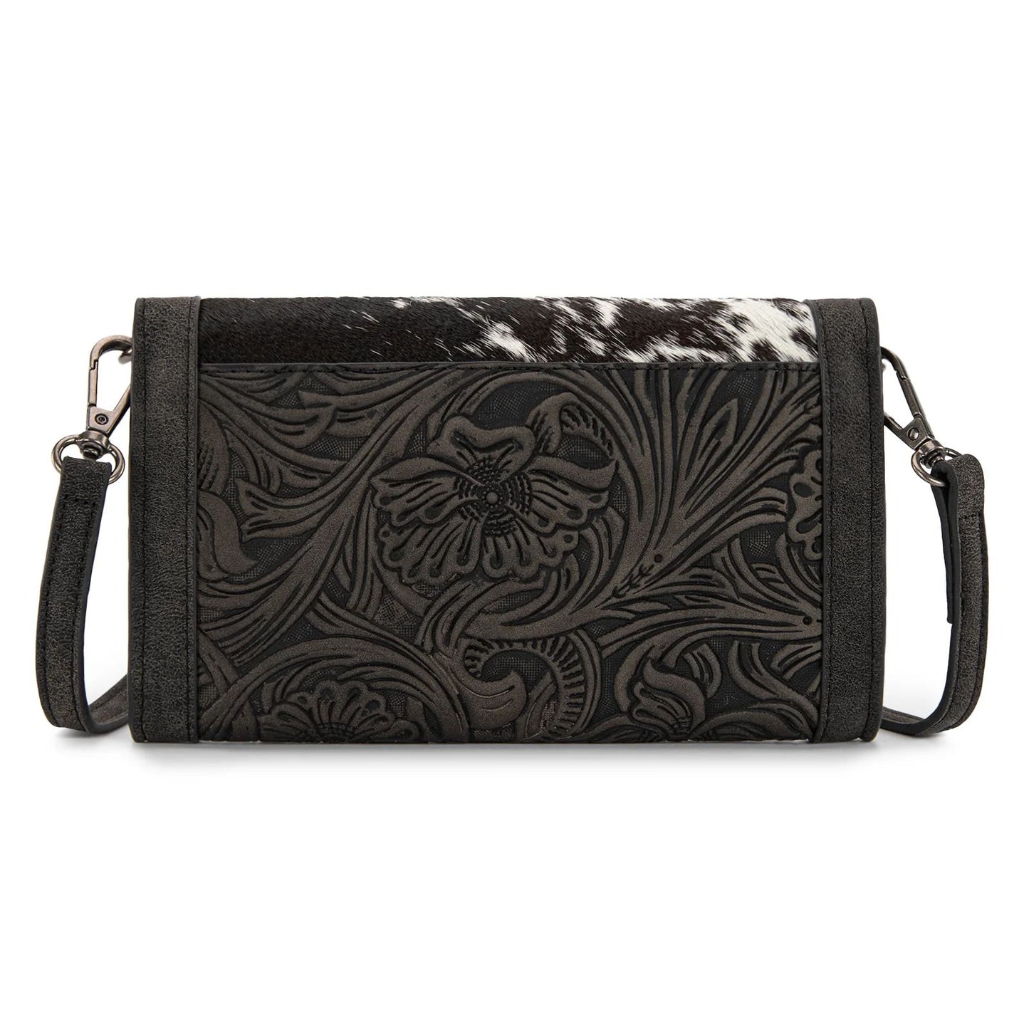 Wrangler Genuine Cowhide Wallet Wristlet Crossbody Bag