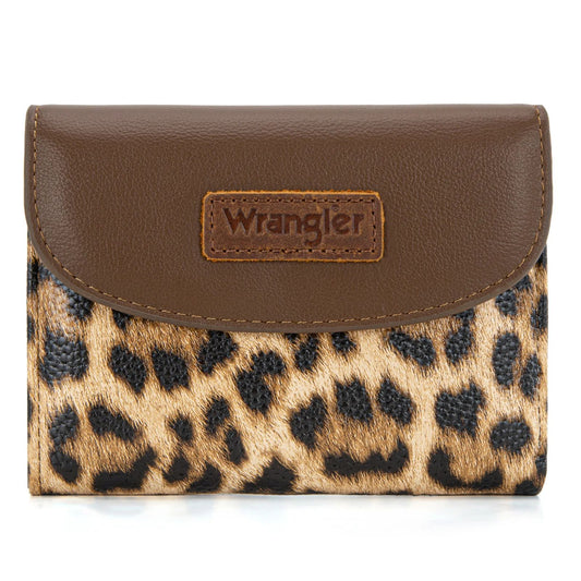 Wrangler Tri-Fold Wallet – Leopard & Pink Leopard
