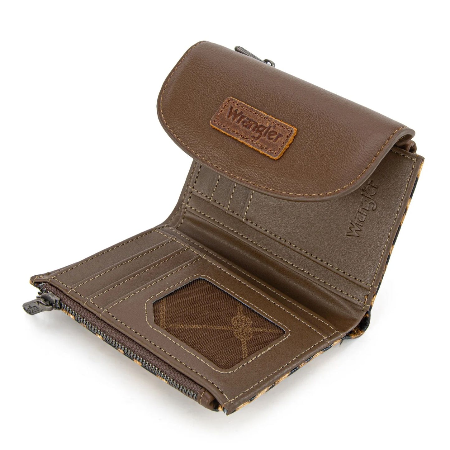 Wrangler Tri-Fold Wallet – Leopard & Pink Leopard