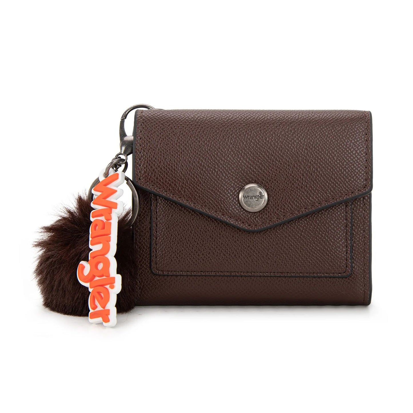 Wrangler Tri-Fold Wallet with Keyring Pom Pom