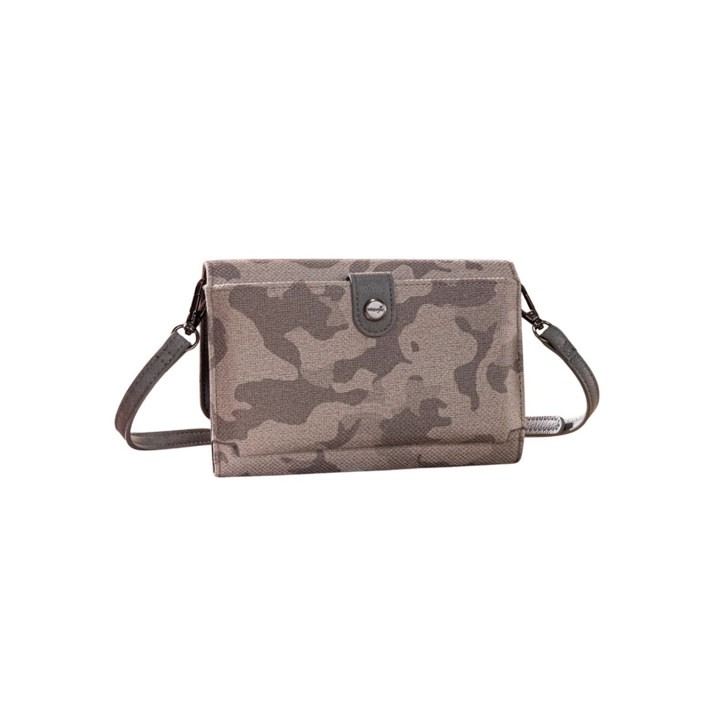 Wrangler Camo Print Canvas Crossbody Clutch