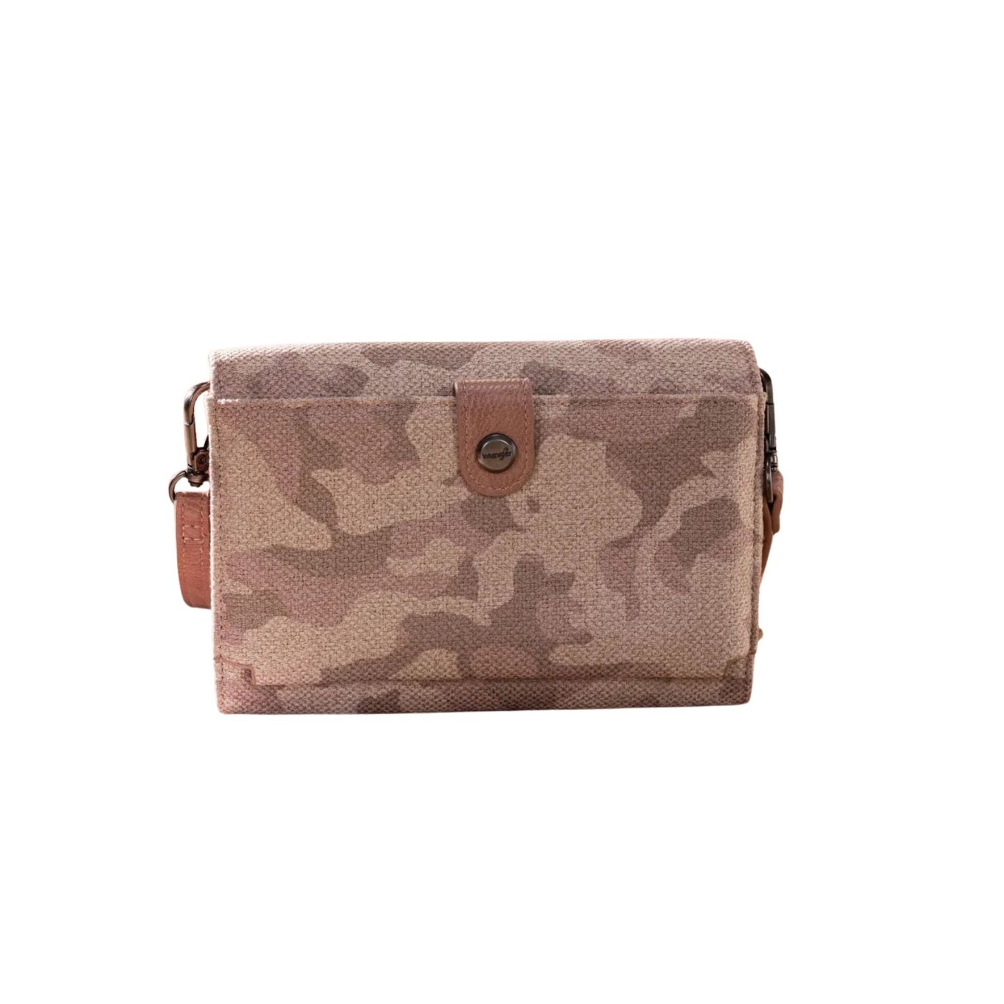 Wrangler Camo Print Canvas Crossbody Clutch