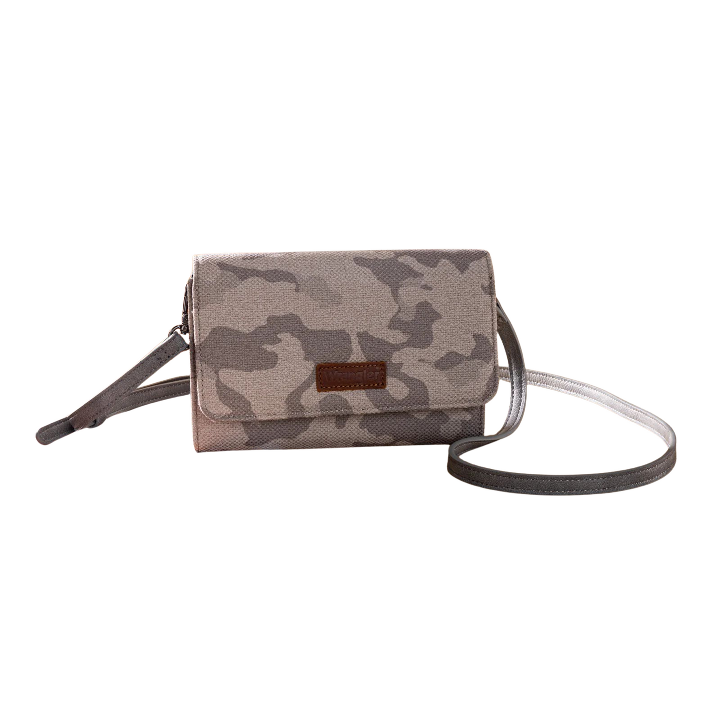 Wrangler Camo Print Canvas Crossbody Clutch