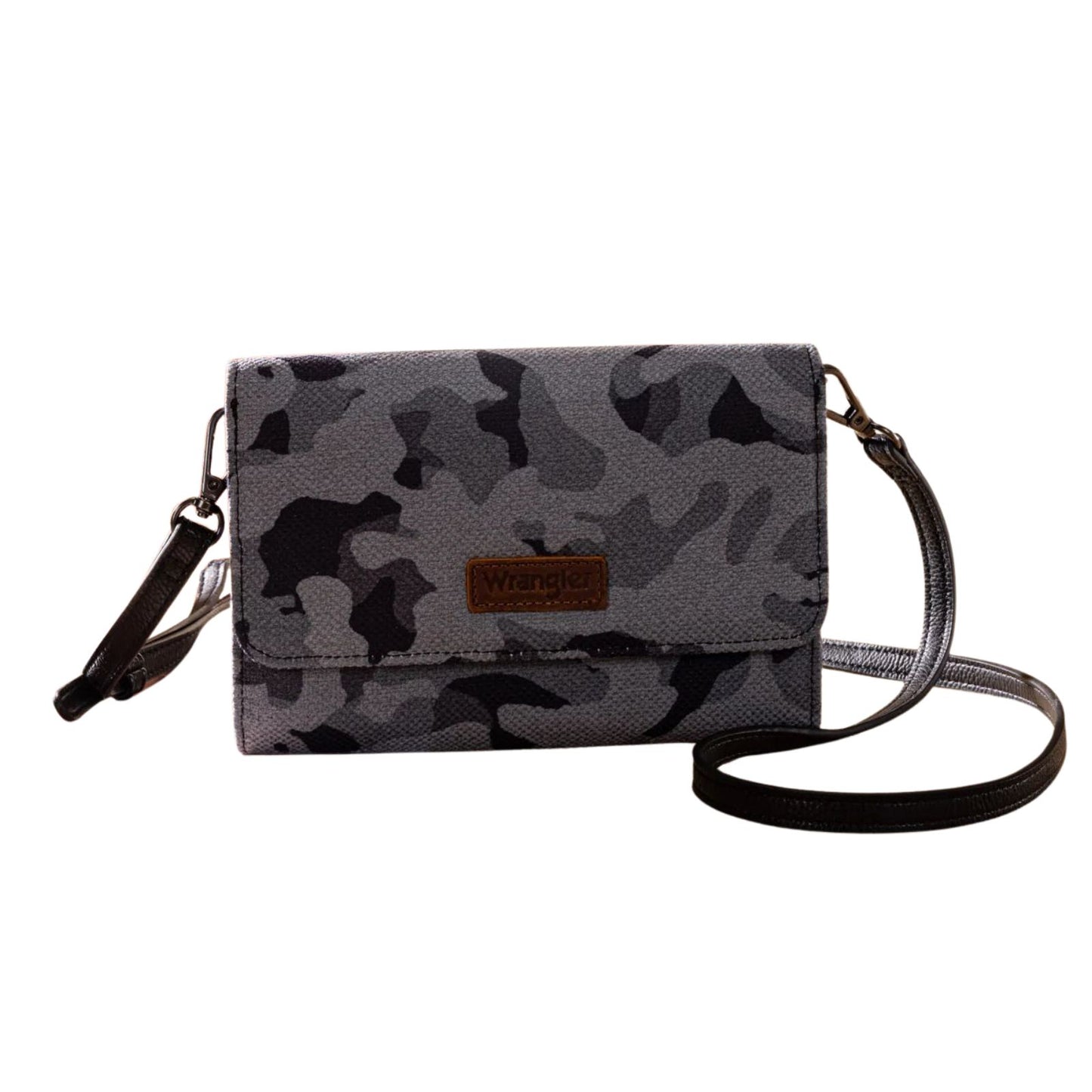 Wrangler Camo Print Canvas Crossbody Clutch
