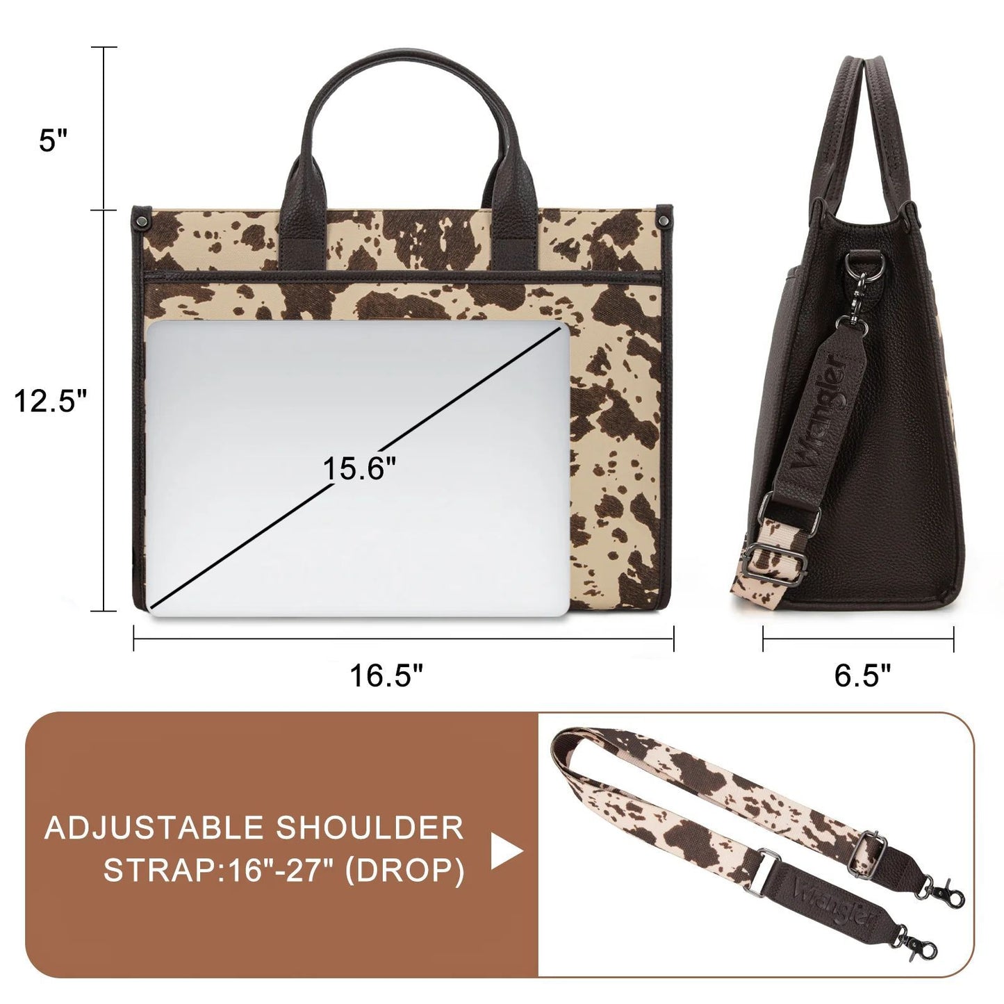 Animal Print Wrangler Carry-All Large Tote – Work Tote Crossbody