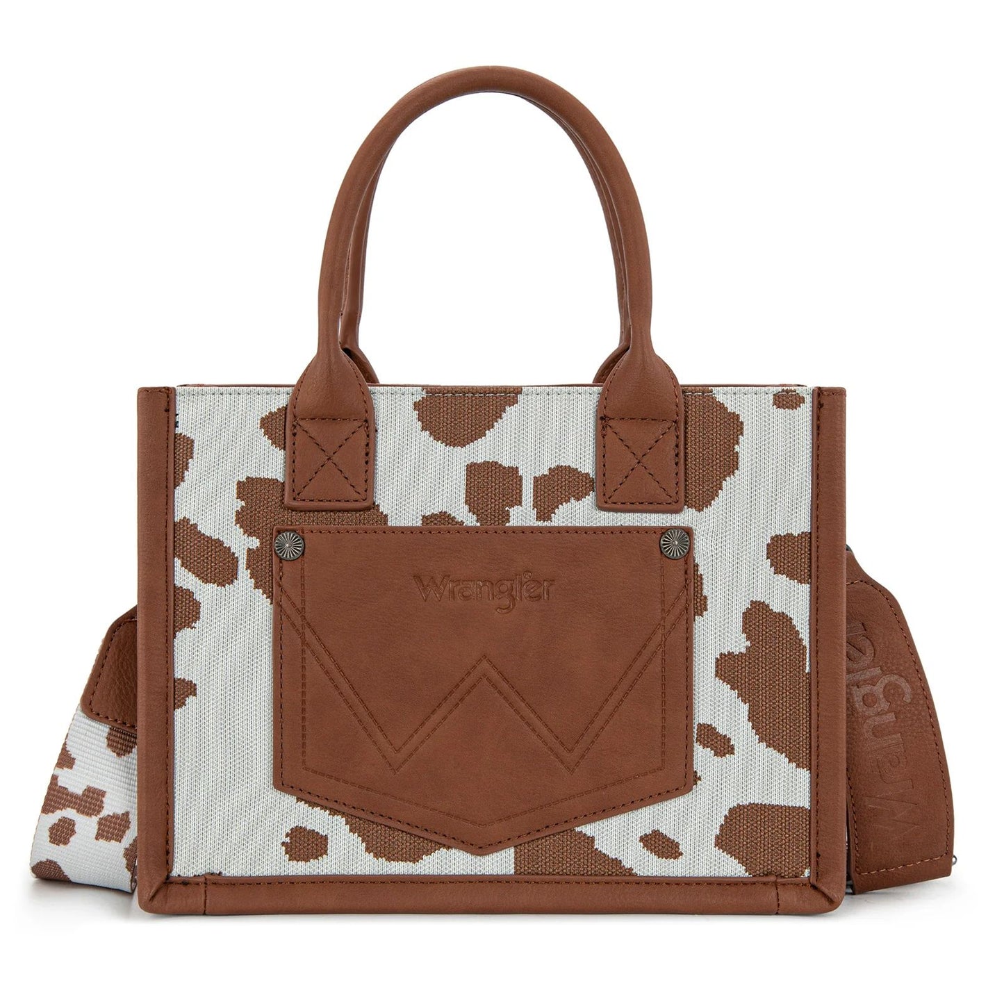 Wrangler Cow Print Crossbody Tote