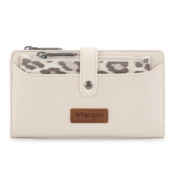 Wrangler Western Bi-Fold RFID Wallet Wristlet With Detachable Pouch