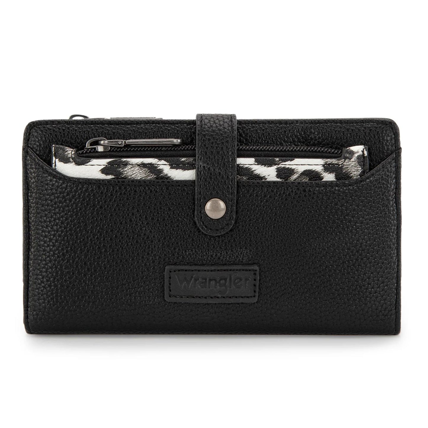 Wrangler Western Bi-Fold RFID Wallet Wristlet With Detachable Pouch