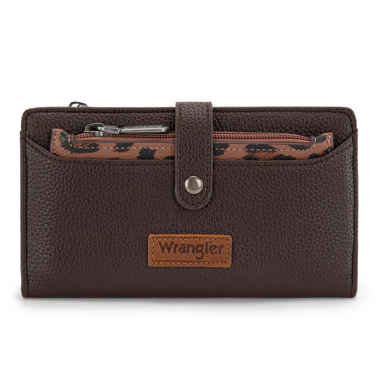 Wrangler Western Bi-Fold RFID Wallet Wristlet With Detachable Pouch