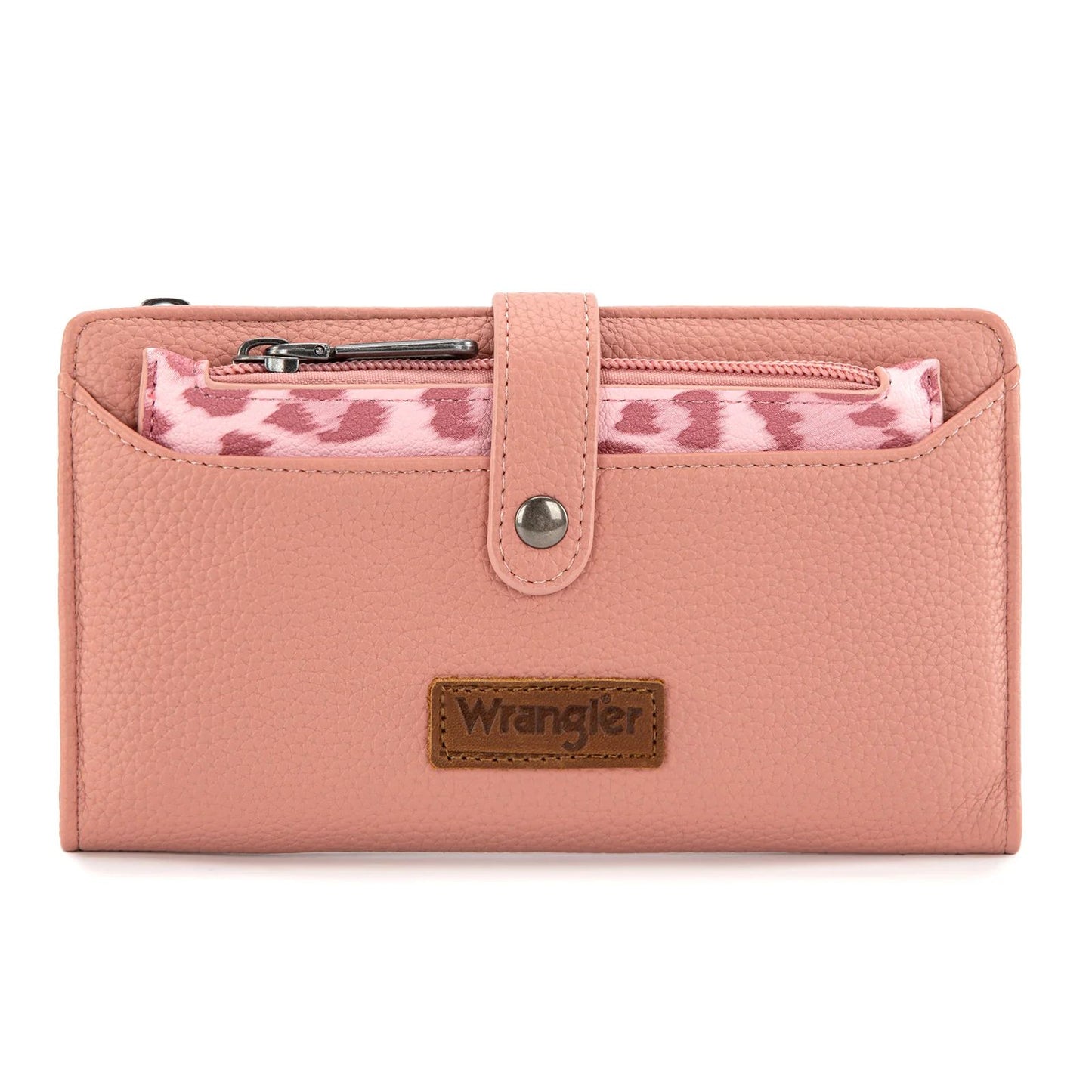 Wrangler Western Bi-Fold RFID Wallet Wristlet With Detachable Pouch