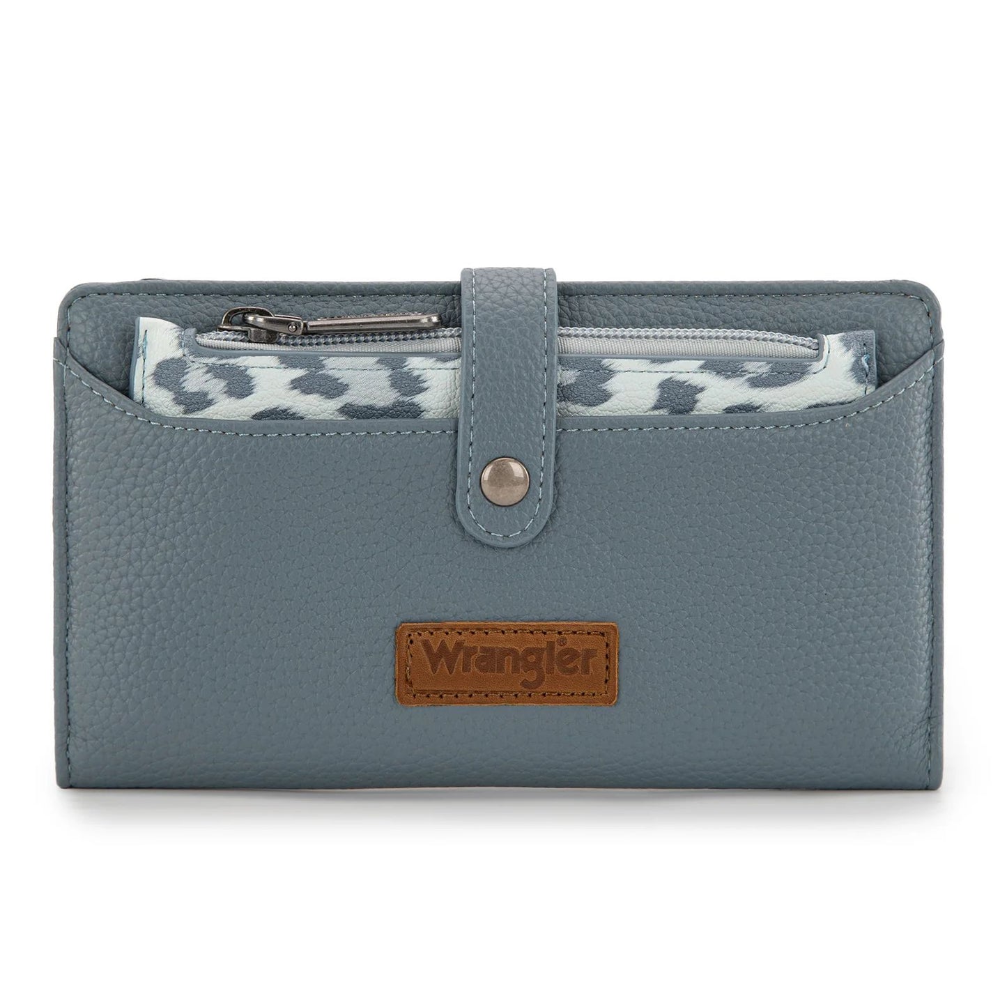 Wrangler Western Bi-Fold RFID Wallet Wristlet With Detachable Pouch