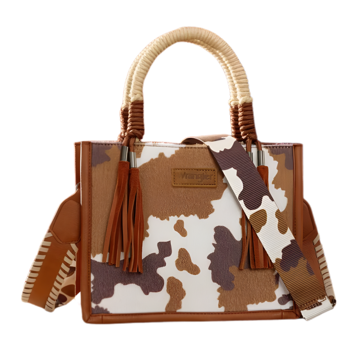 Wrangler Cow Print Crossbody Tote