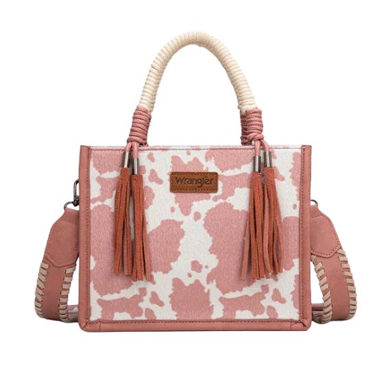 Wrangler Cow Print Crossbody Tote