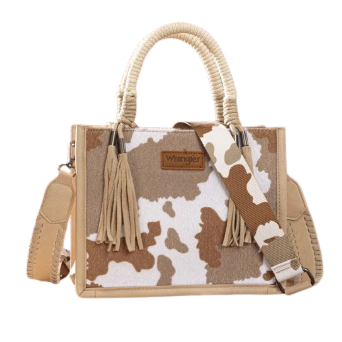 Wrangler Cow Print Crossbody Tote
