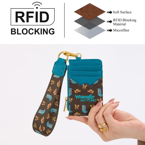 Wrangler Western Print RFID Blocking Wallet