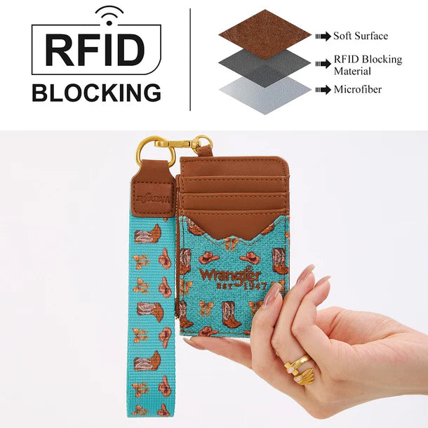 Wrangler Western Print RFID Blocking Wallet