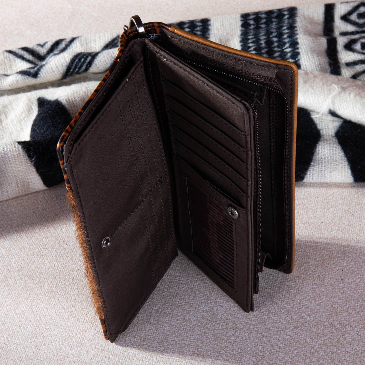 Wrangler Hair-On Cowhide Embossed Wallet with Wristlet