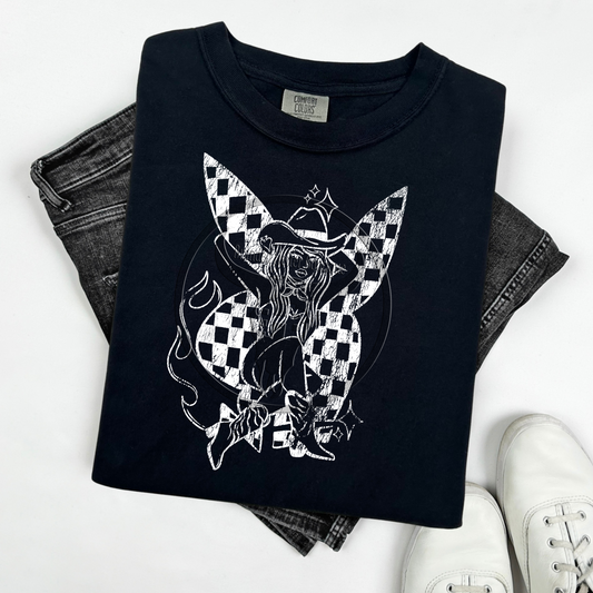 Checkered Cowgirl Bunny T-Shirt