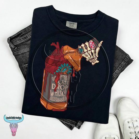 Last Drop Whiskey Western T-Shirt
