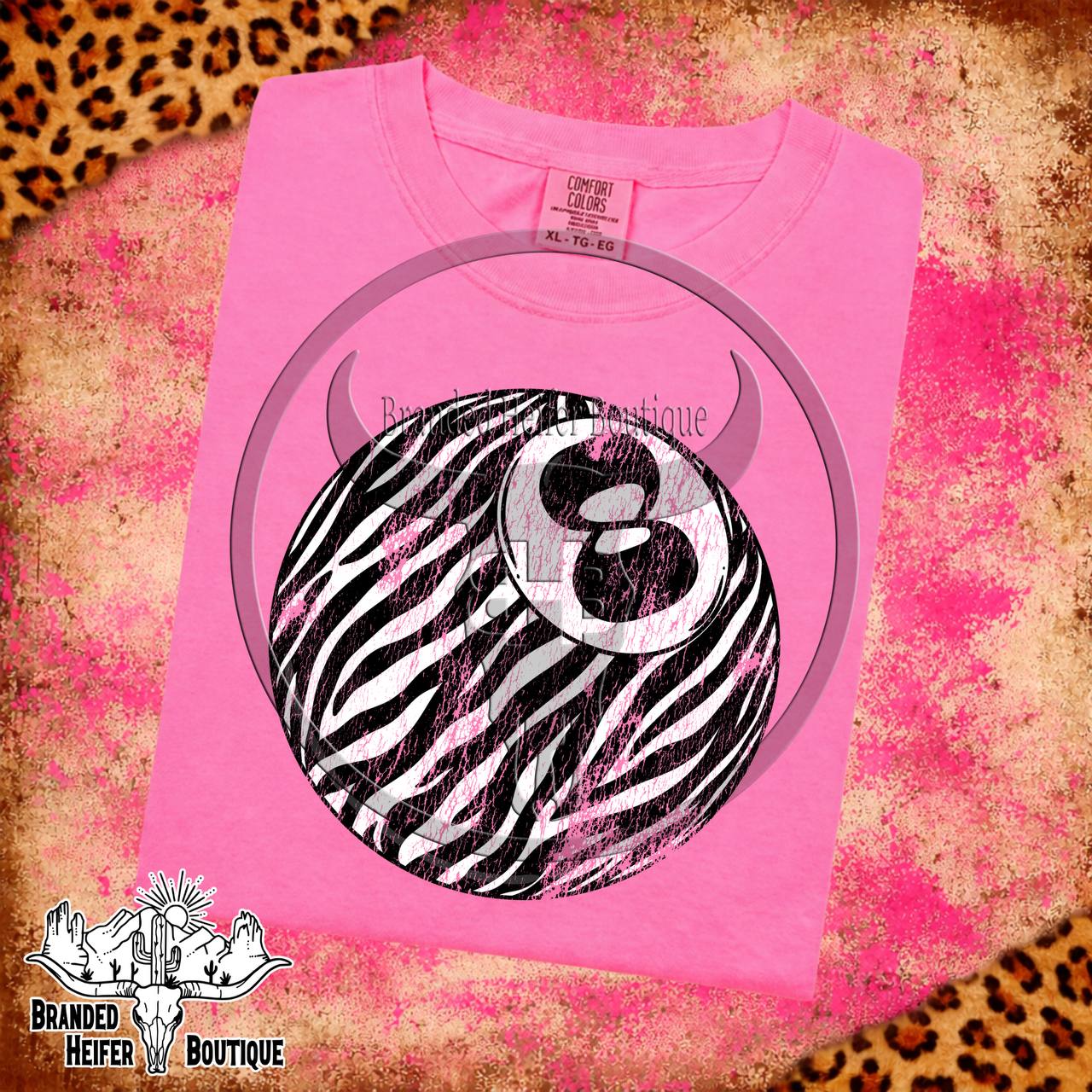 Trendy Zebra Eight Ball T-Shirt