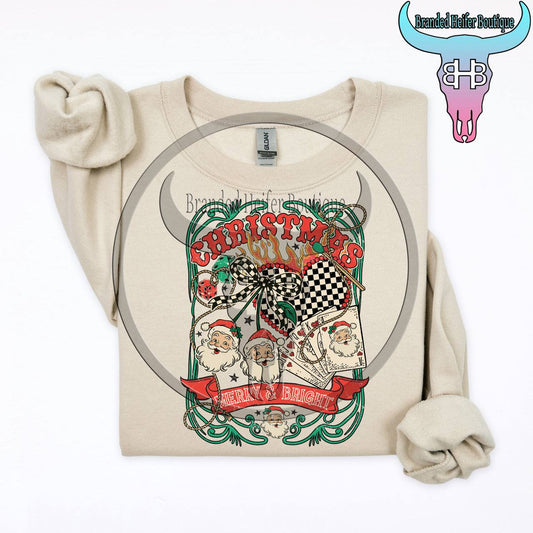 Lucky Cowboy Christmas Crewneck