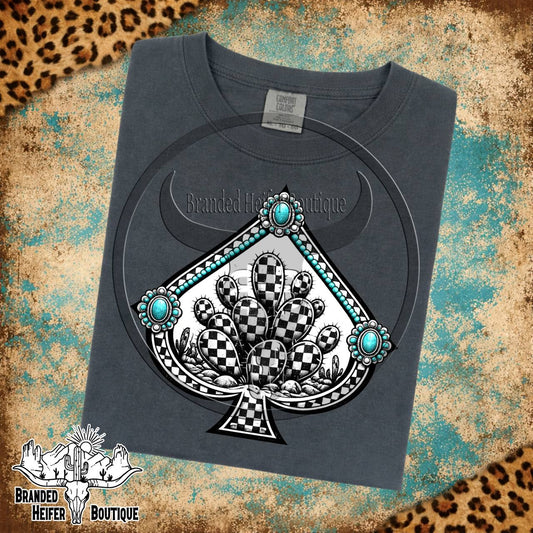 Turquoise Spade Cactus T-Shirt