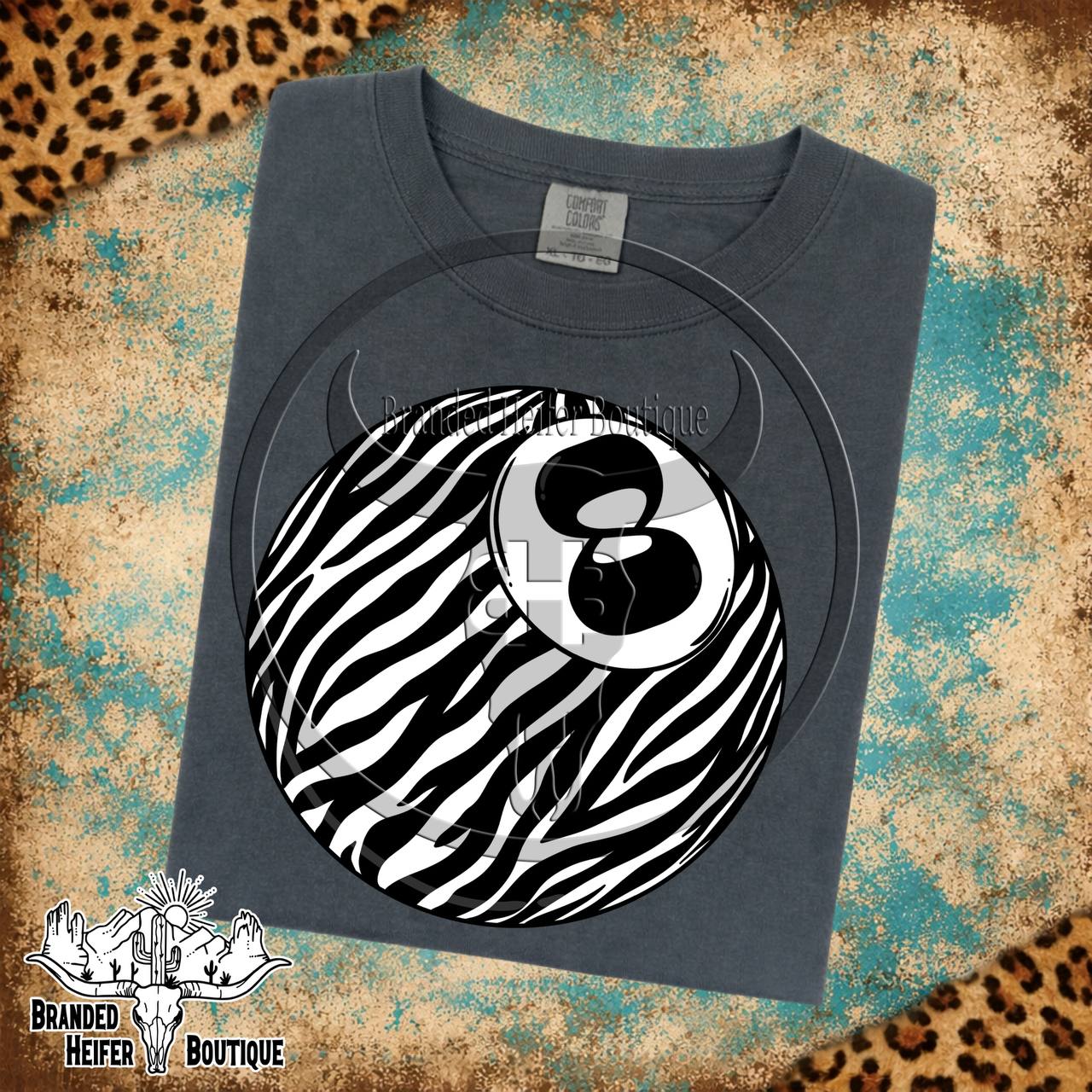Trendy Zebra Eight Ball T-Shirt
