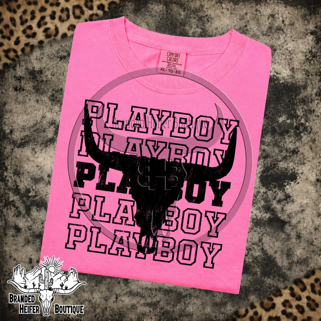 Playboy Skull Western T-Shirt
