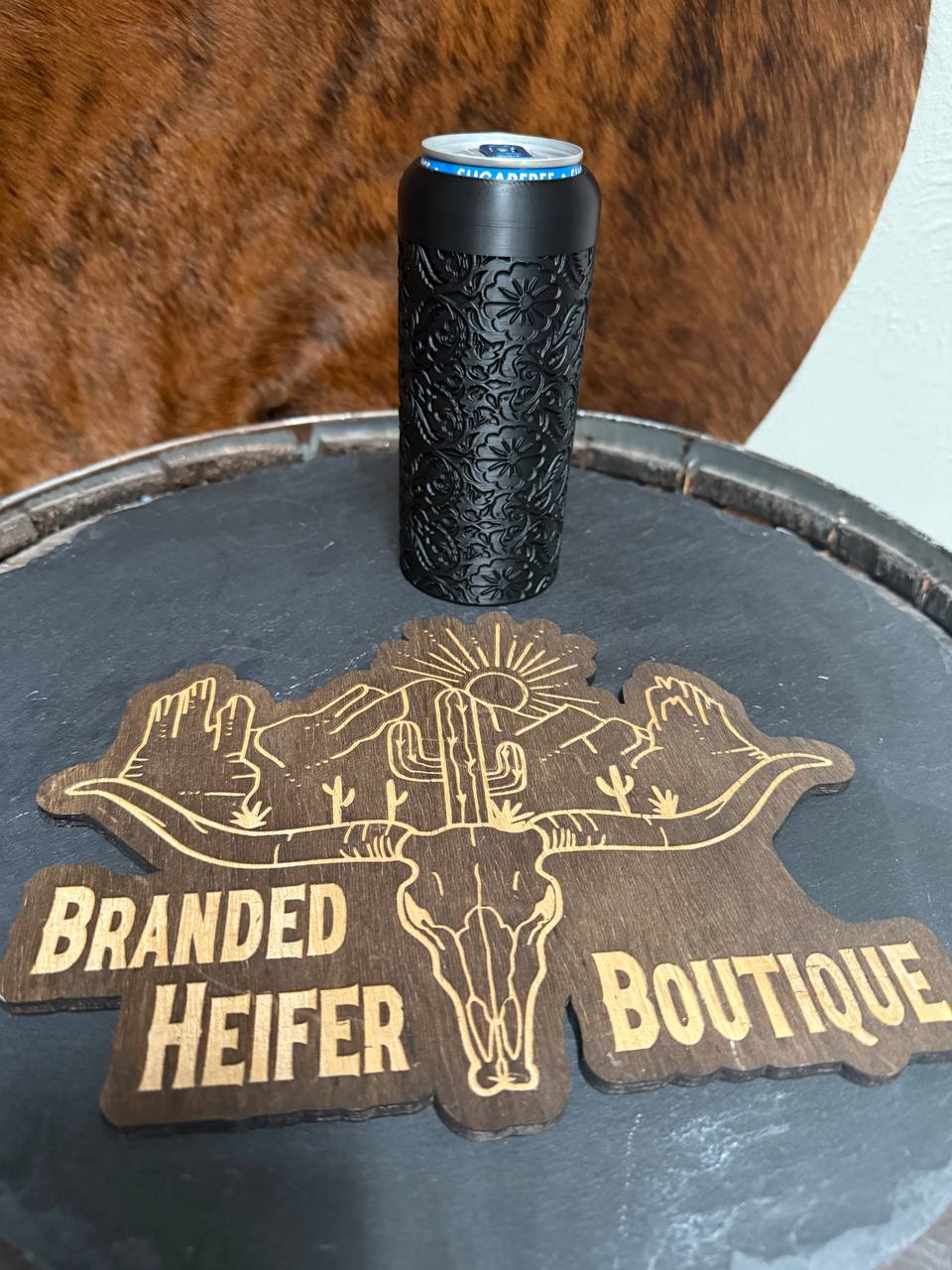 3D Printed Tooled Leather Koozies