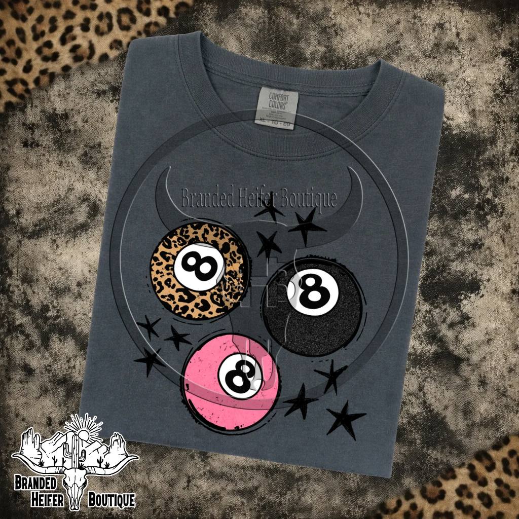 Edgy Star 8 Balls Graphic T-Shirt