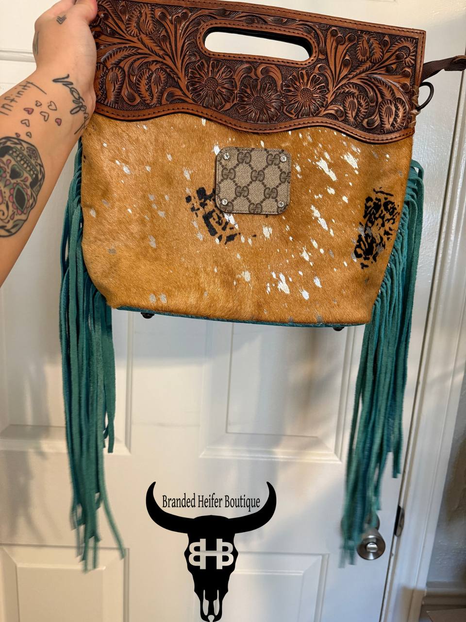 American Darling Hot Pink Cowhide Crossbody