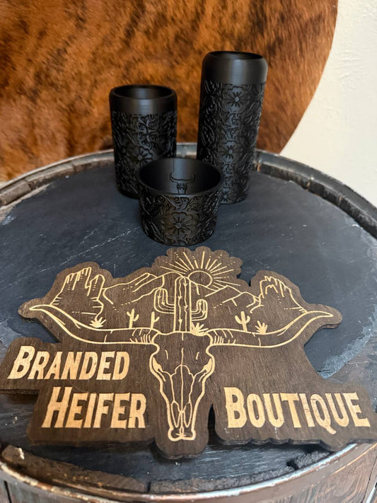 3D Printed Tooled Leather Koozies
