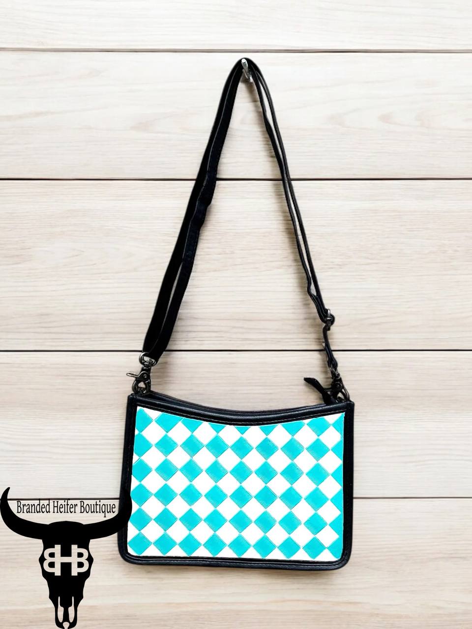 Leather Checkered Crossbody Collection