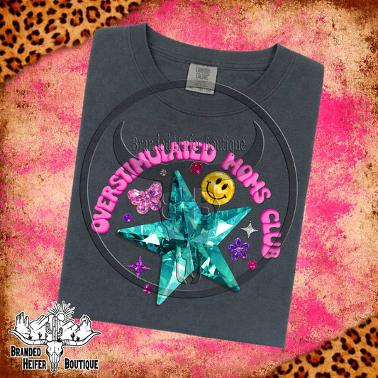 Dopamine Overstimulated Moms Club T-Shirt