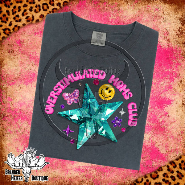 Dopamine Overstimulated Moms Club T-Shirt
