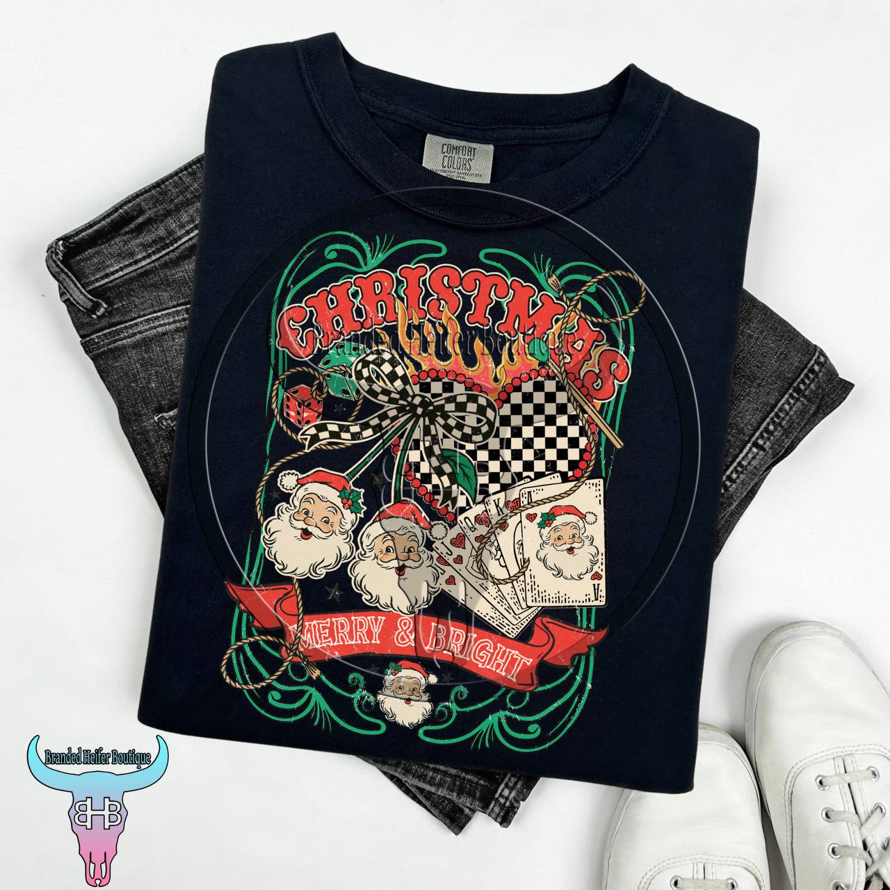 Lucky Cowboy Christmas T-Shirt