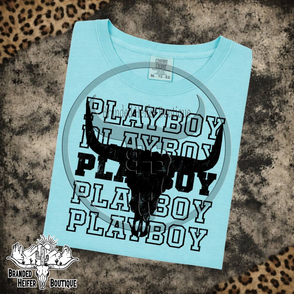 Playboy Skull Western T-Shirt