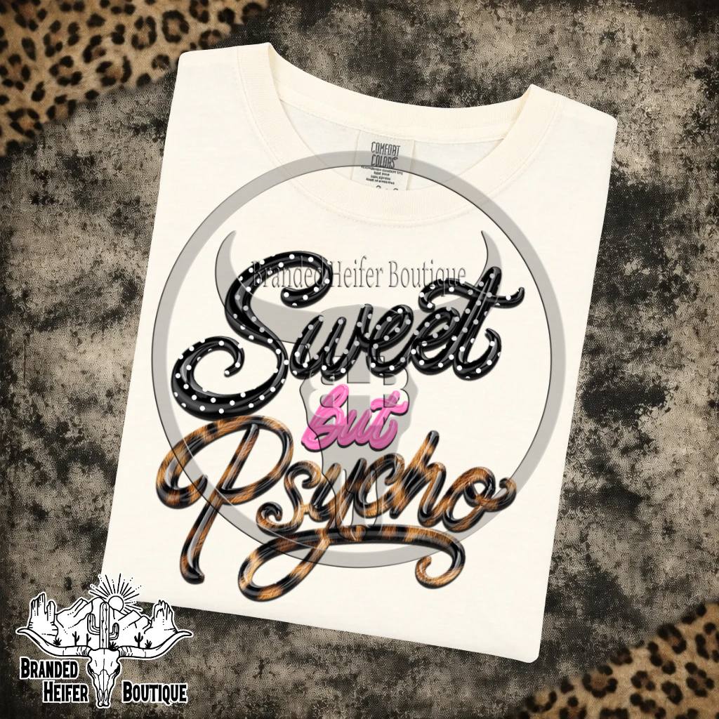 Sweet But Psycho Leopard Print T-Shirt
