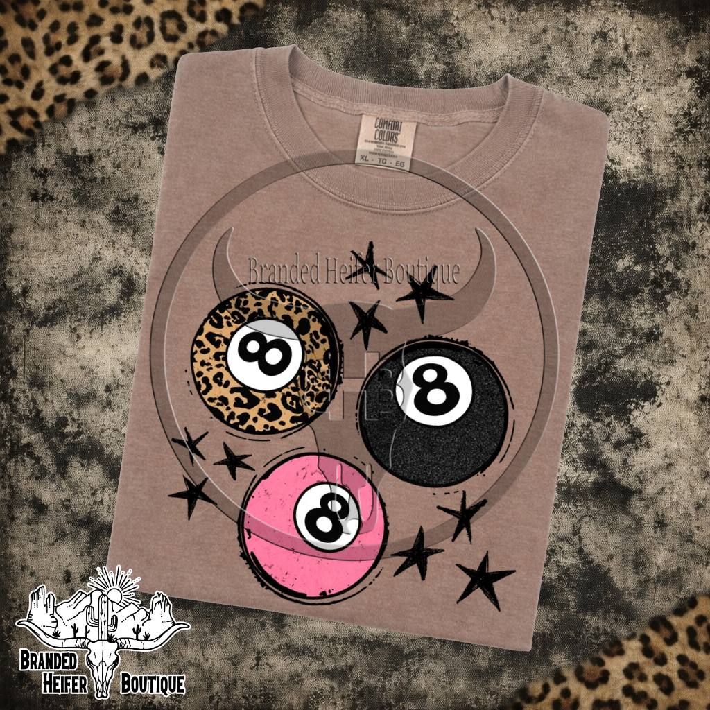 Edgy Star 8 Balls Graphic T-Shirt