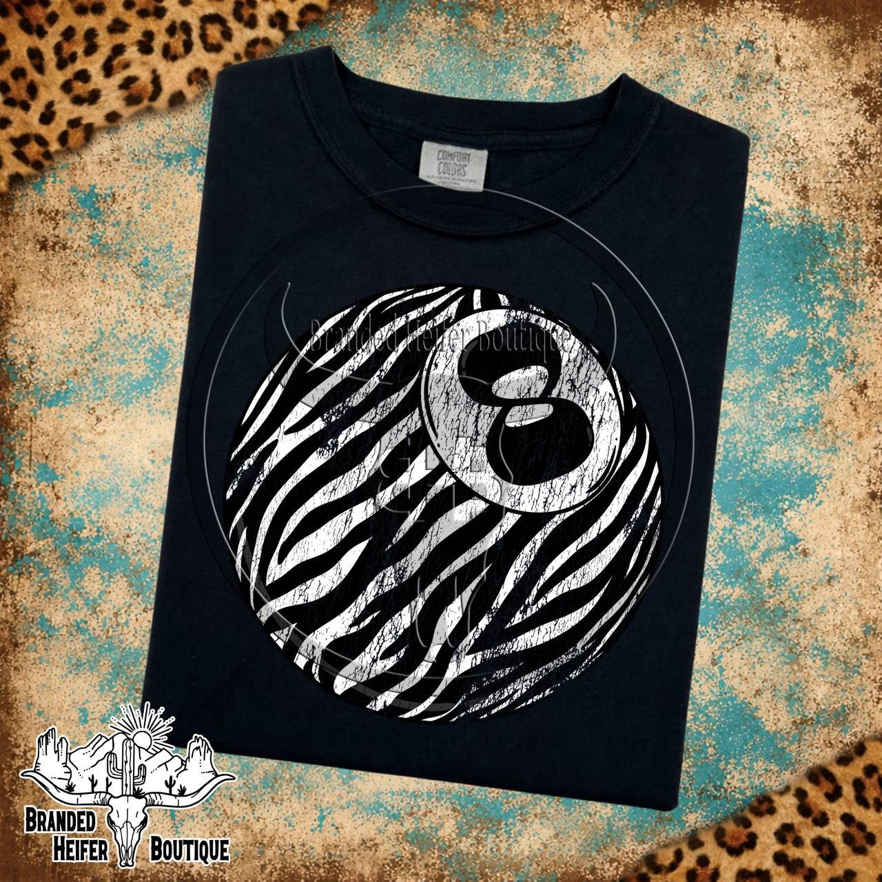 Trendy Zebra Eight Ball T-Shirt