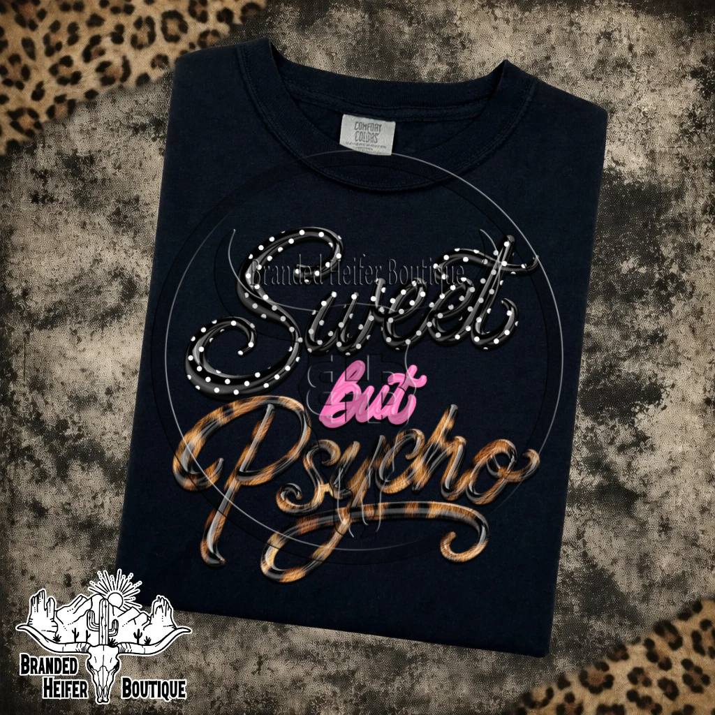 Sweet But Psycho Leopard Print T-Shirt