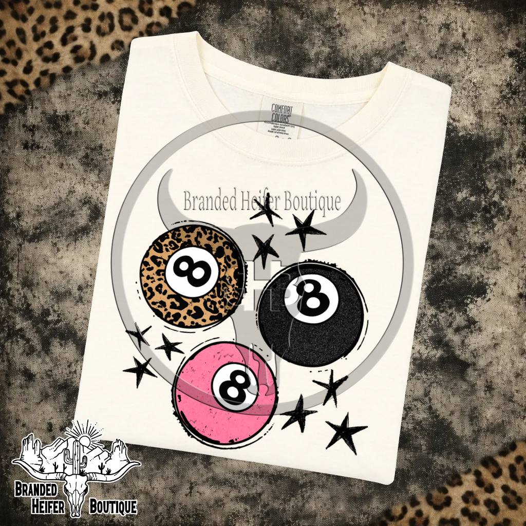 Edgy Star 8 Balls Graphic T-Shirt