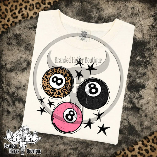 Edgy Star 8 Balls Graphic T-Shirt